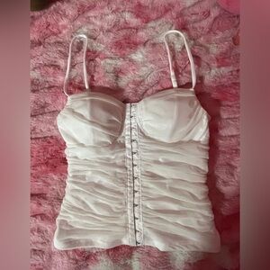 White corset top